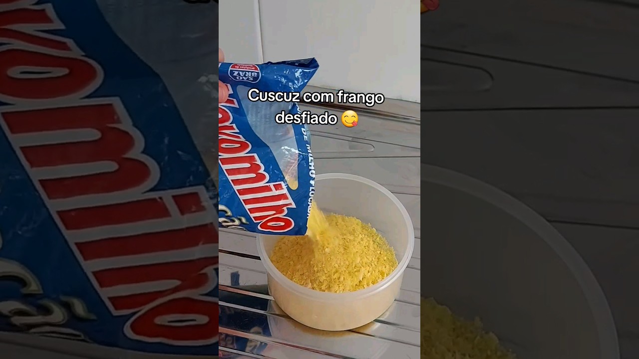 cuscuz com frango desfiado 😋 #vlog #receita #donadecasa #cozinhando #cuscuz #piseiro