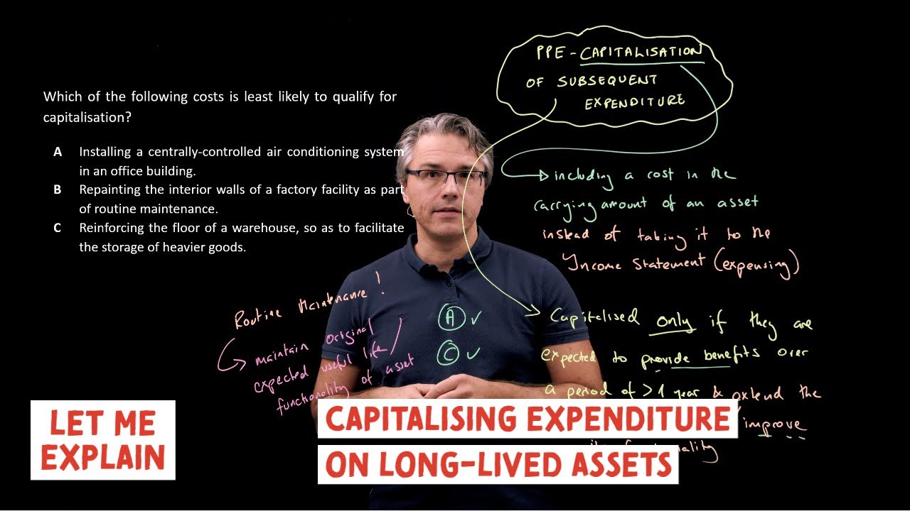 Capitalising expenditure on long-lived assets (for the @CFA Level 1 exam)