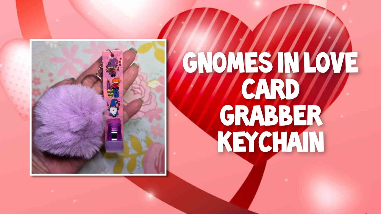 Gnomes In Love / Card Grabber Keychain 