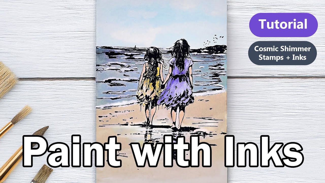 Seaside Stamping & Water-Based Ink Magic with Andy Skinner 🌊
