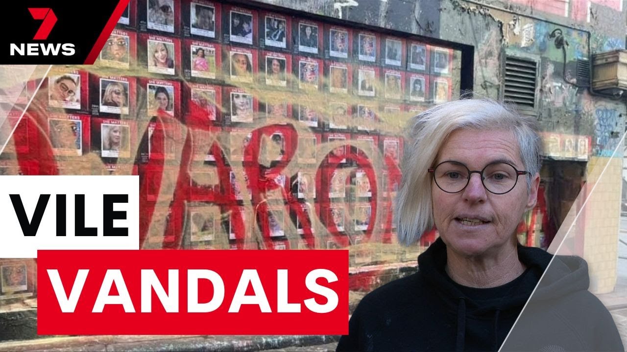 Senseless vandals trash an anti-violence mural in the city | 7NEWS