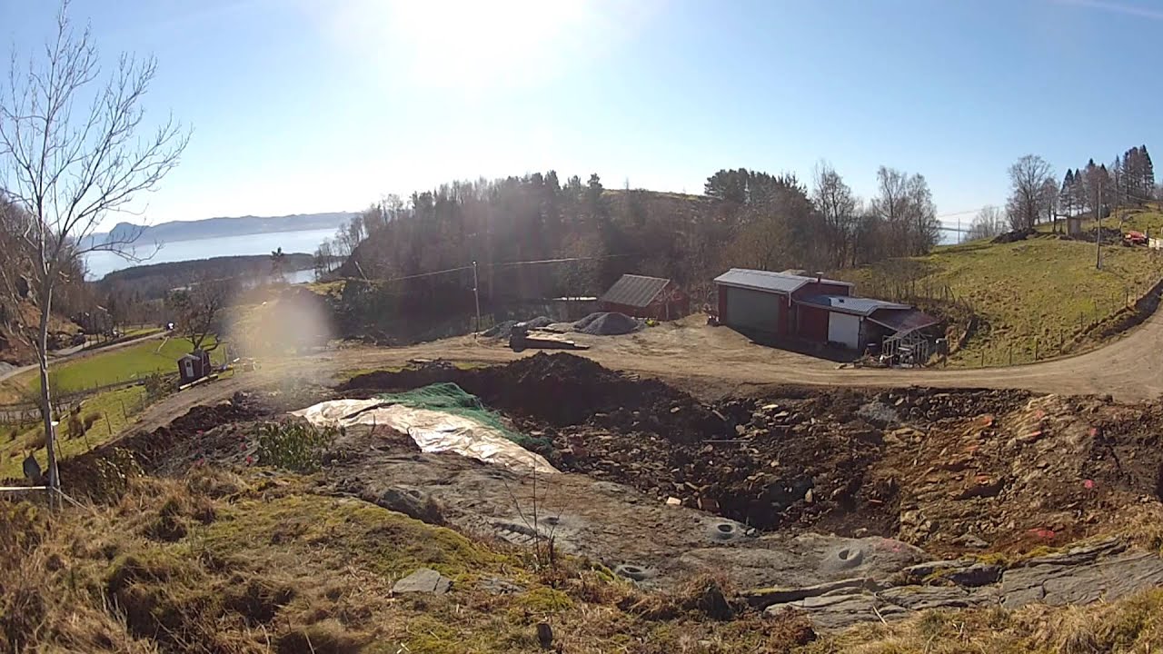 sprenging av tomt på Nedstrand
