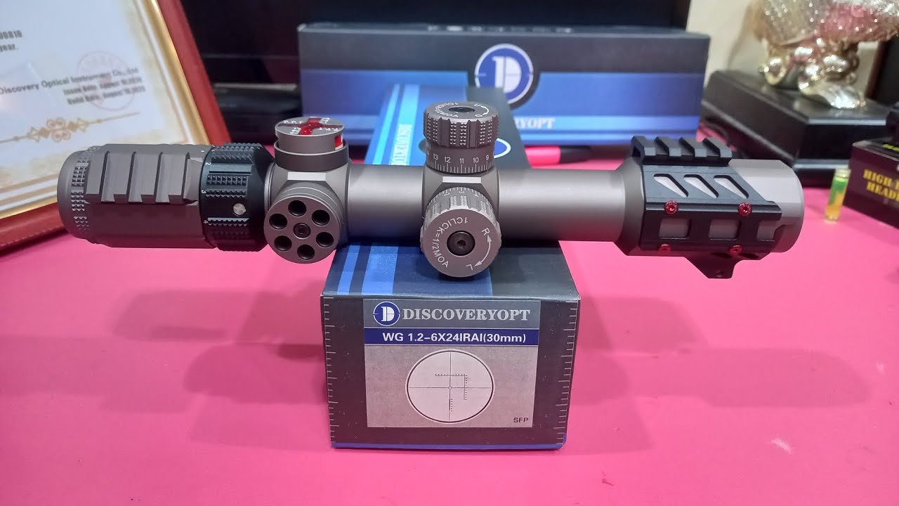 กล้องยิงเร็วสายล่า กล้องติดปืน Discovery wg 1.2-6×24 irai ปรับนอก แท้100% กล้องติดปืนยาว ( .3590. )