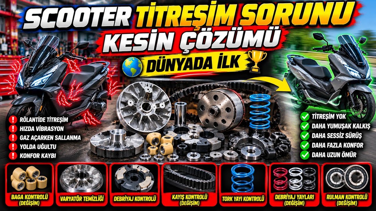 SCOOTER TİTREŞİM SONUNU KESİN ÇÖZÜMÜ DÜNYADA İLK