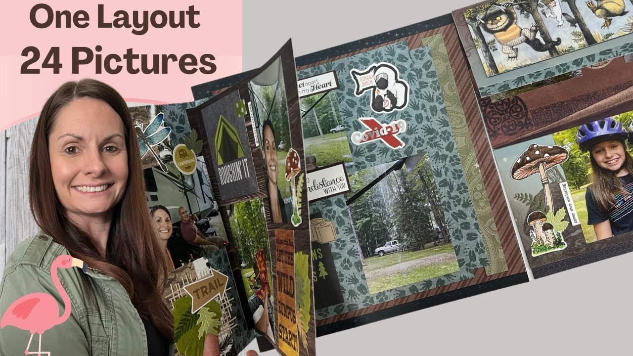 24 Pictures in 1 Scrapbook Layout!! Northstar Campground