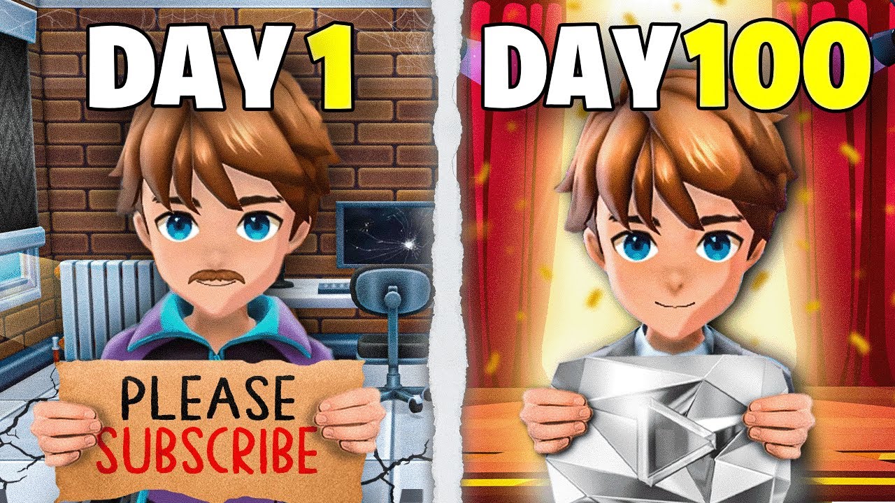 I Spent 100 Days Becoming The #1 Youtuber - Youtuber Life 2