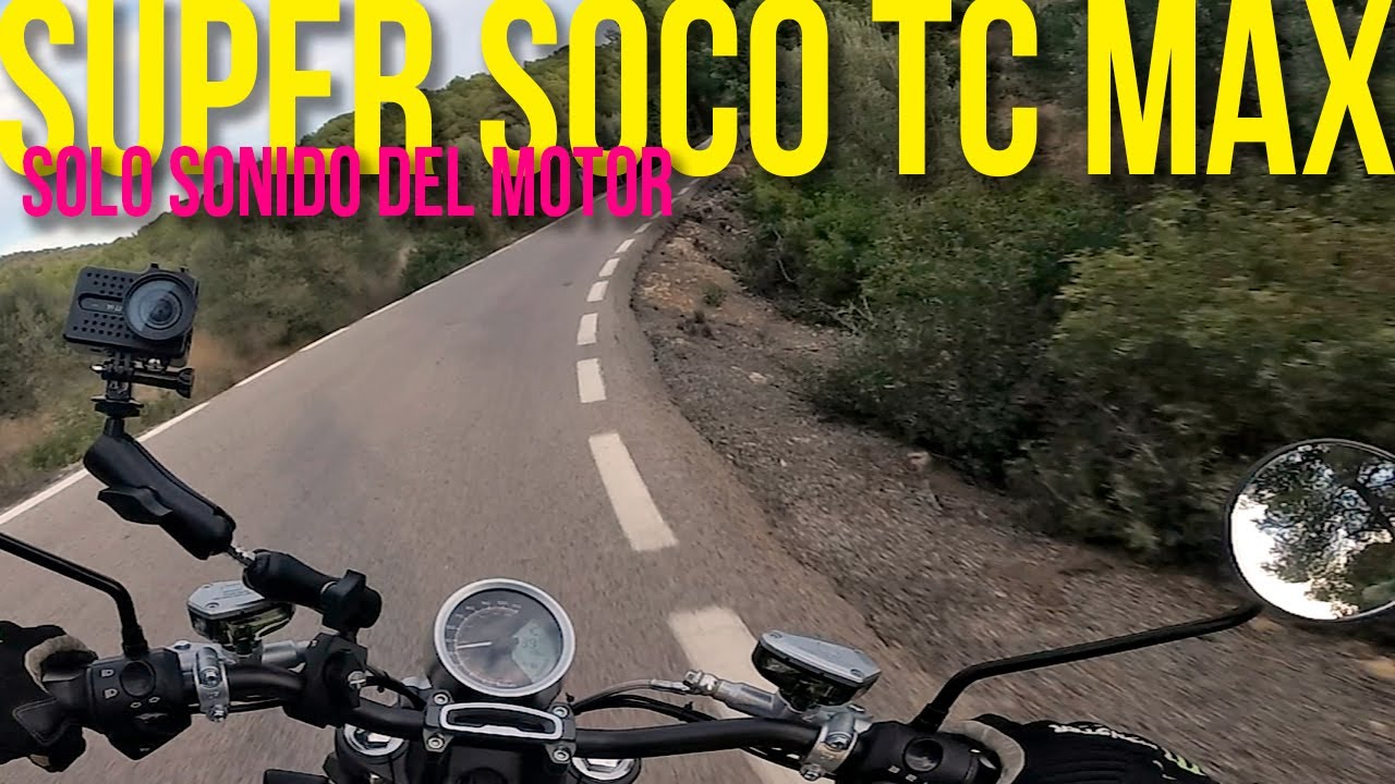 Super SOCO TC MAX 🏍 🎧 -Solo sonido del motor- [RAW on board] 📢🔊 | CABALLERO MOTORISTA