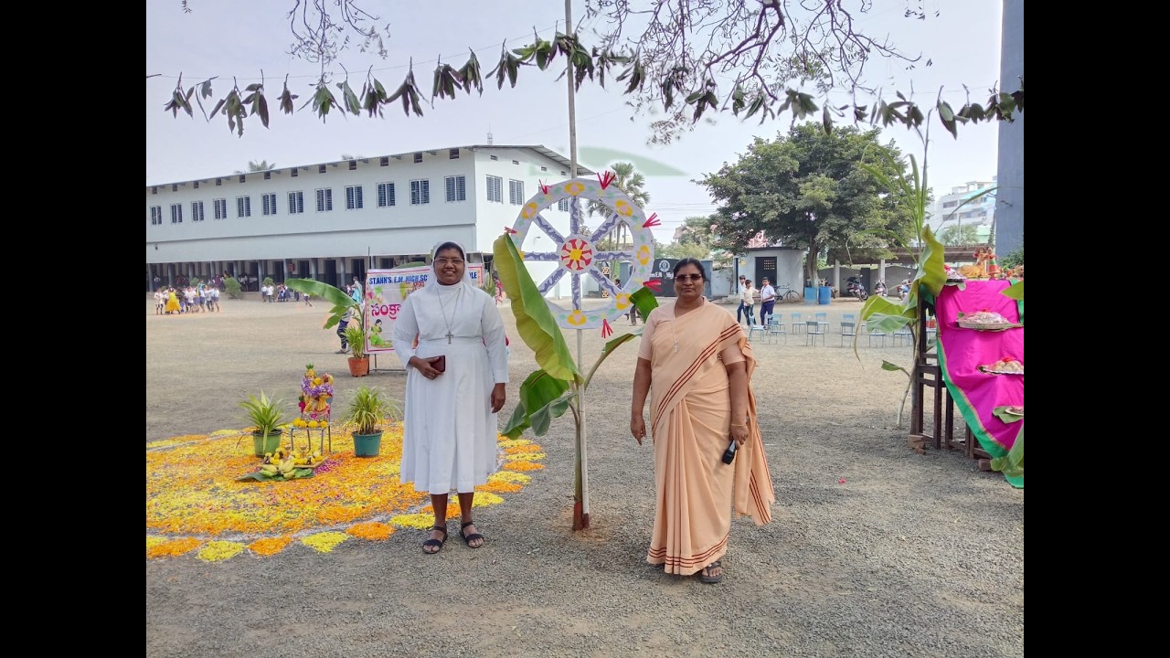 Sankranthi Celebration at St.Ann's E.M High School, Nidadavole#school #