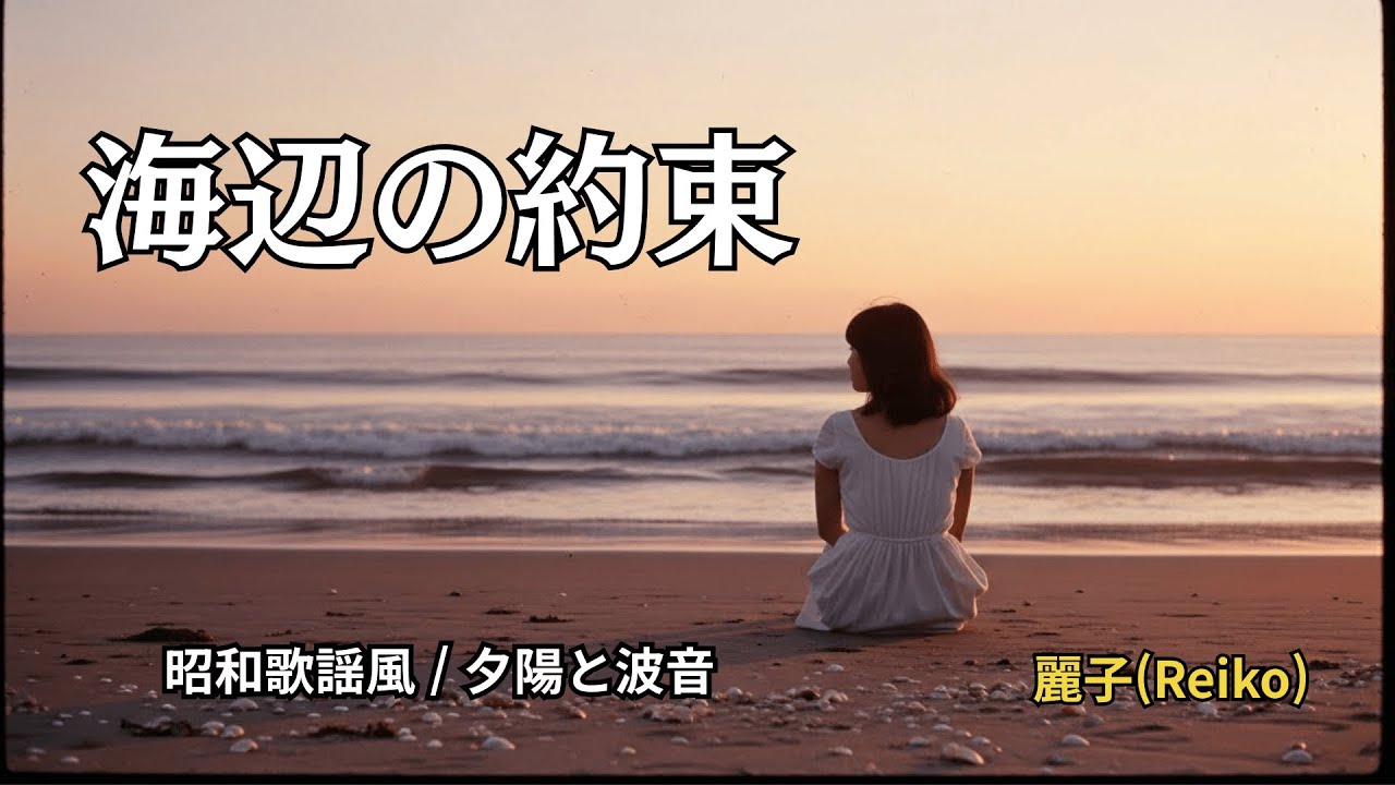 【昭和歌謡風】海辺の約束｜麗子｜夕陽と波音、ふたりの約束