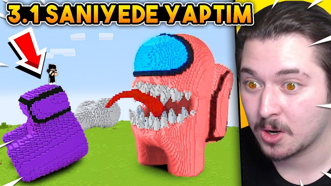 Minecraft'ta Bu Yapıyı 3.1 SANİYEDE YAPTIM!!