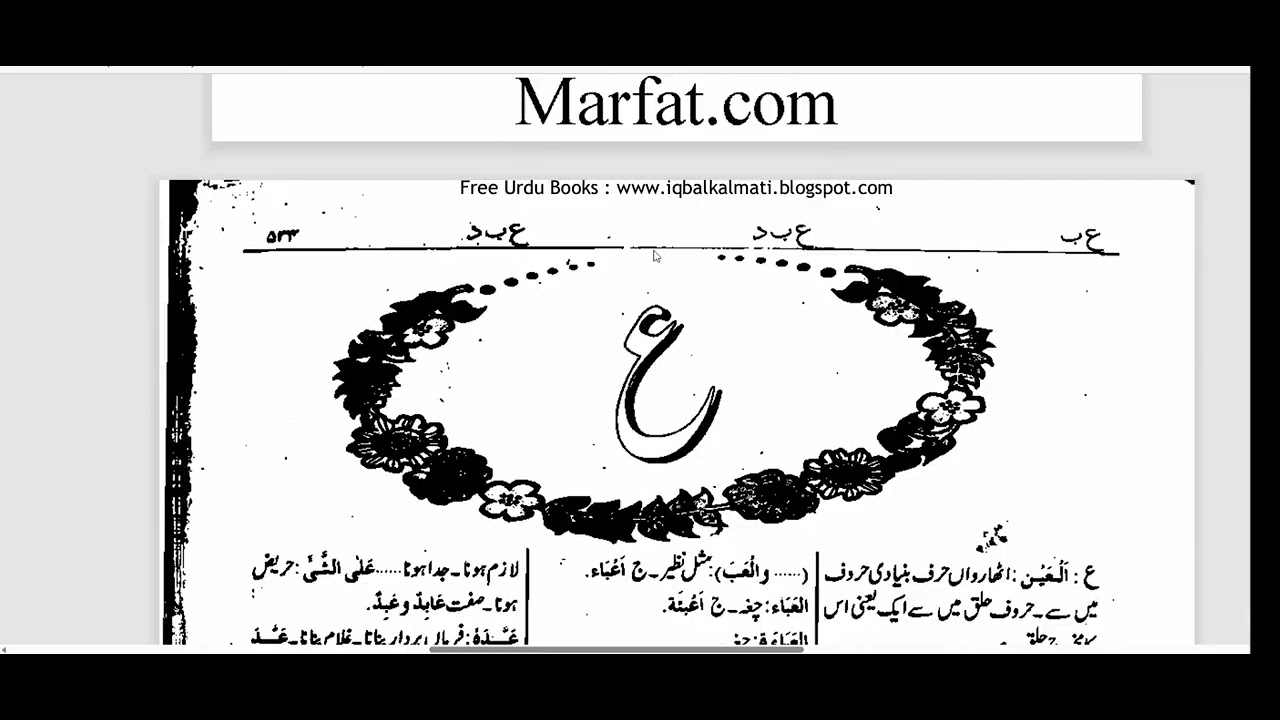 علم الصرف ڈکشنری دیکھنے کا طریقہ