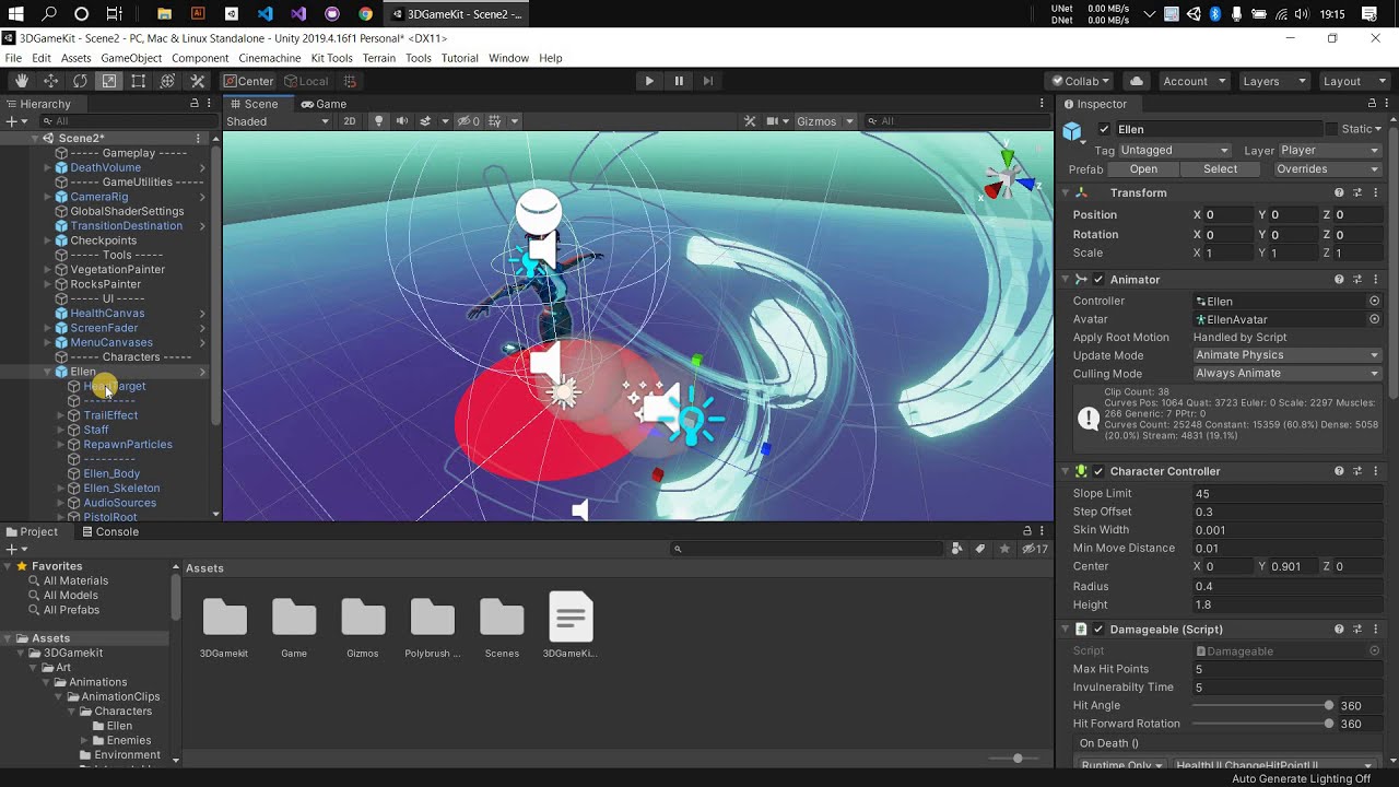 Character Retargeting - Change/replace character (Ellen) in Unity 3D Game Kit