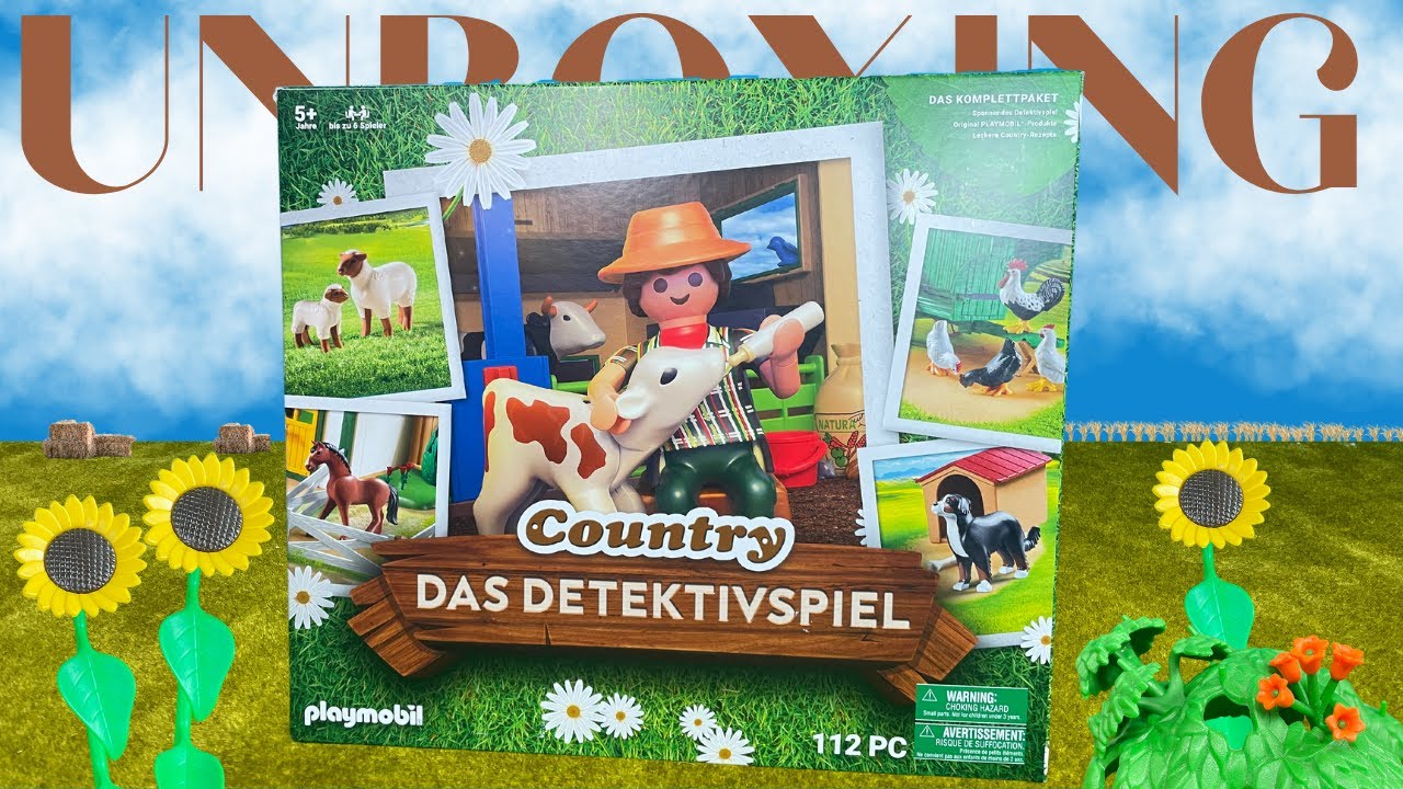 Rätselspiel 🔎 mit Familie Wassermann | Unboxing Playmobil  Box 70763 Country „Das Detektivspiel“ 👨‍🌾
