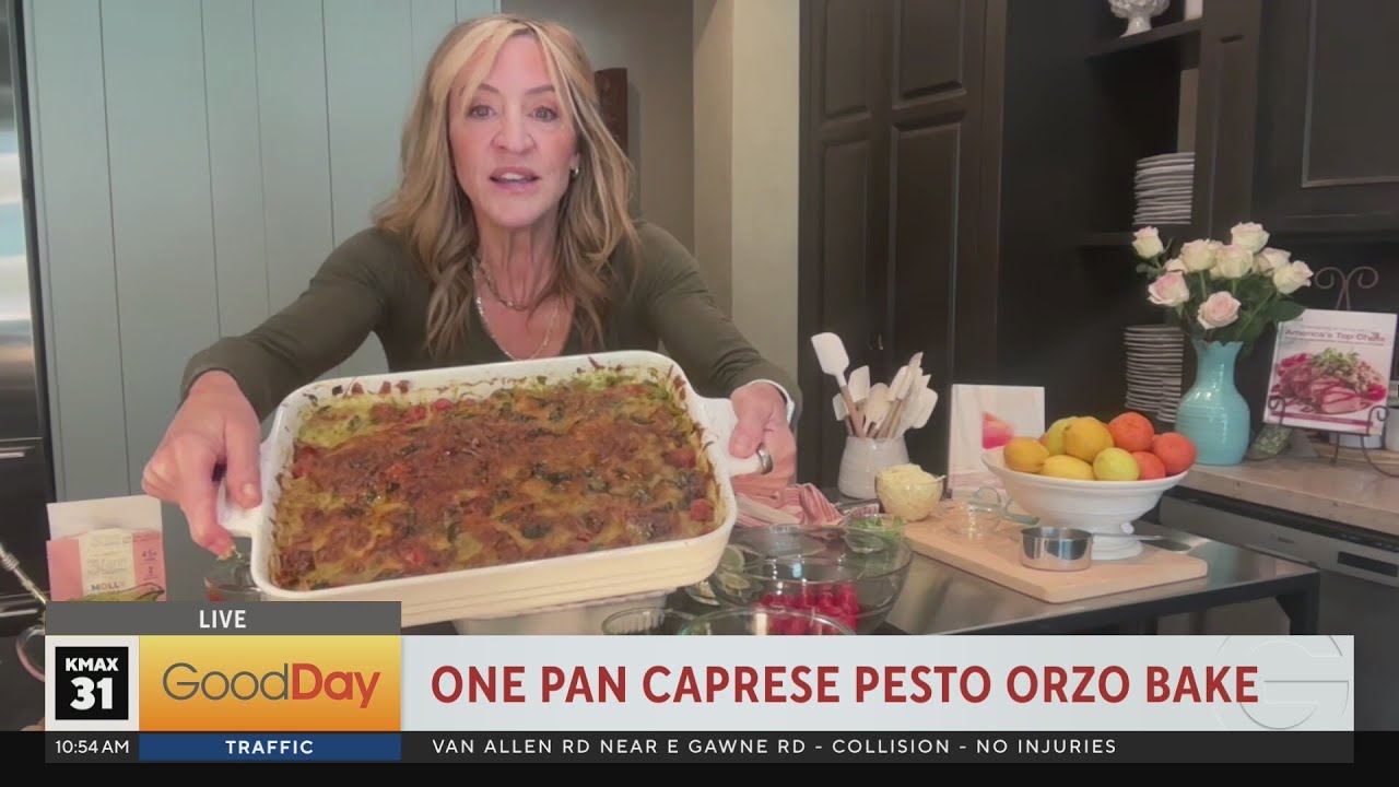 Laura McIntosh - One Pan Caprese Pesto Orzo Bake