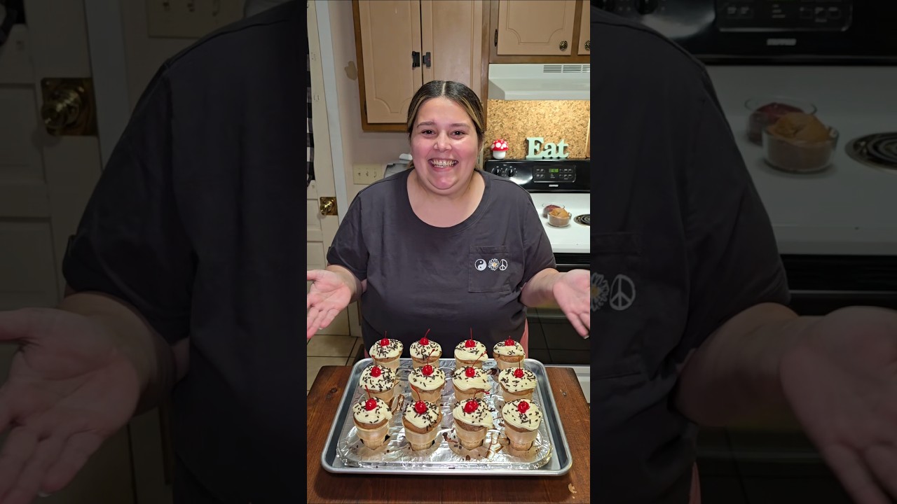 What a joy these cone cupcakes were for my son's birthday! #Baking #Birthday #Cupcakes #Dessert