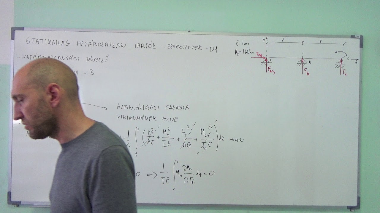 Statikailag határozatlan tartók 01 - példa