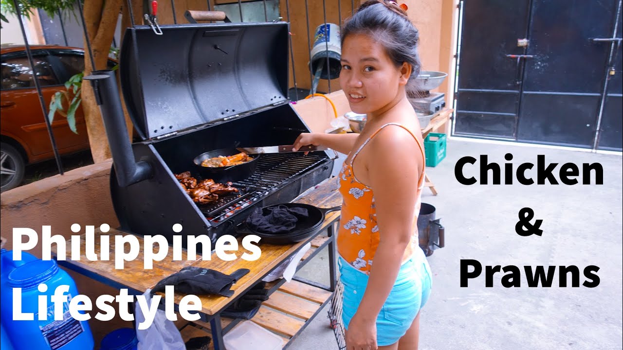 55 Minutes of Our Sunday Afternoon Philippines Lifestyle I'm Cooking Barbecue Chicken and Prawns