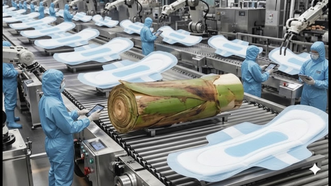 Inside the Largest Banana Fiber Factory – (Full Process) How Luxury Pads Are Made