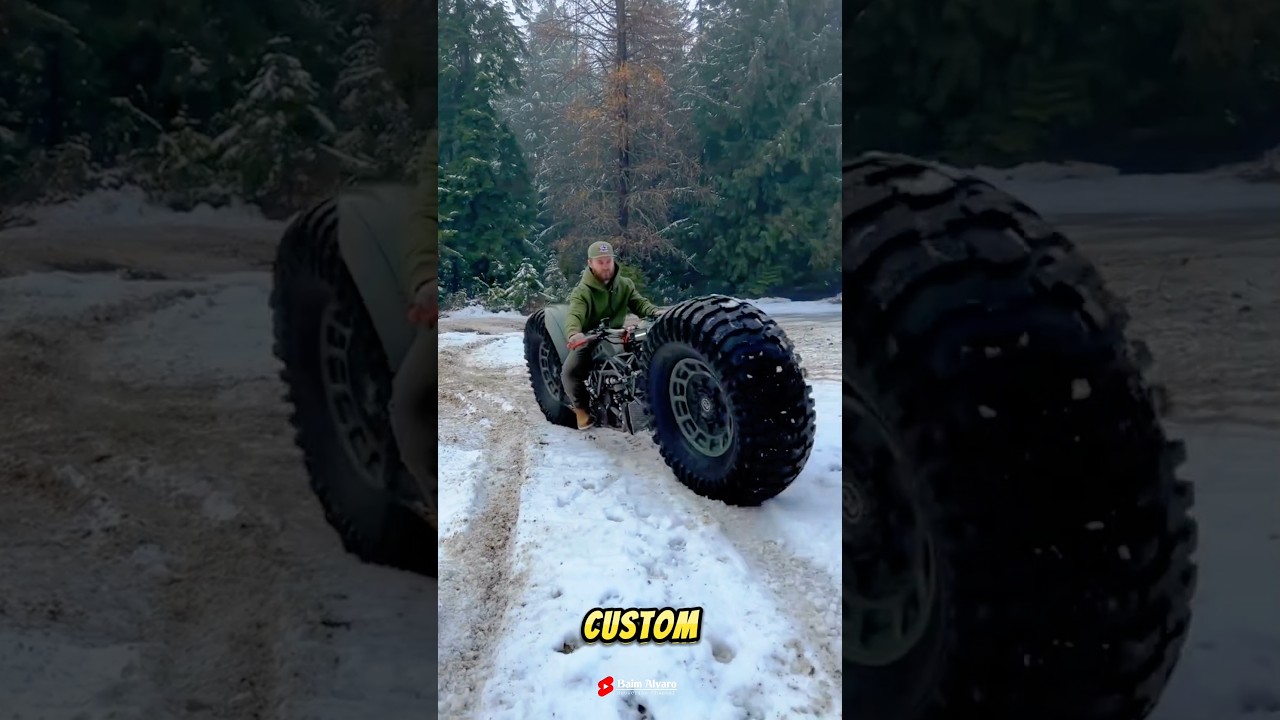 Extreme Custom Motorcycle with Giant Tires #shorts