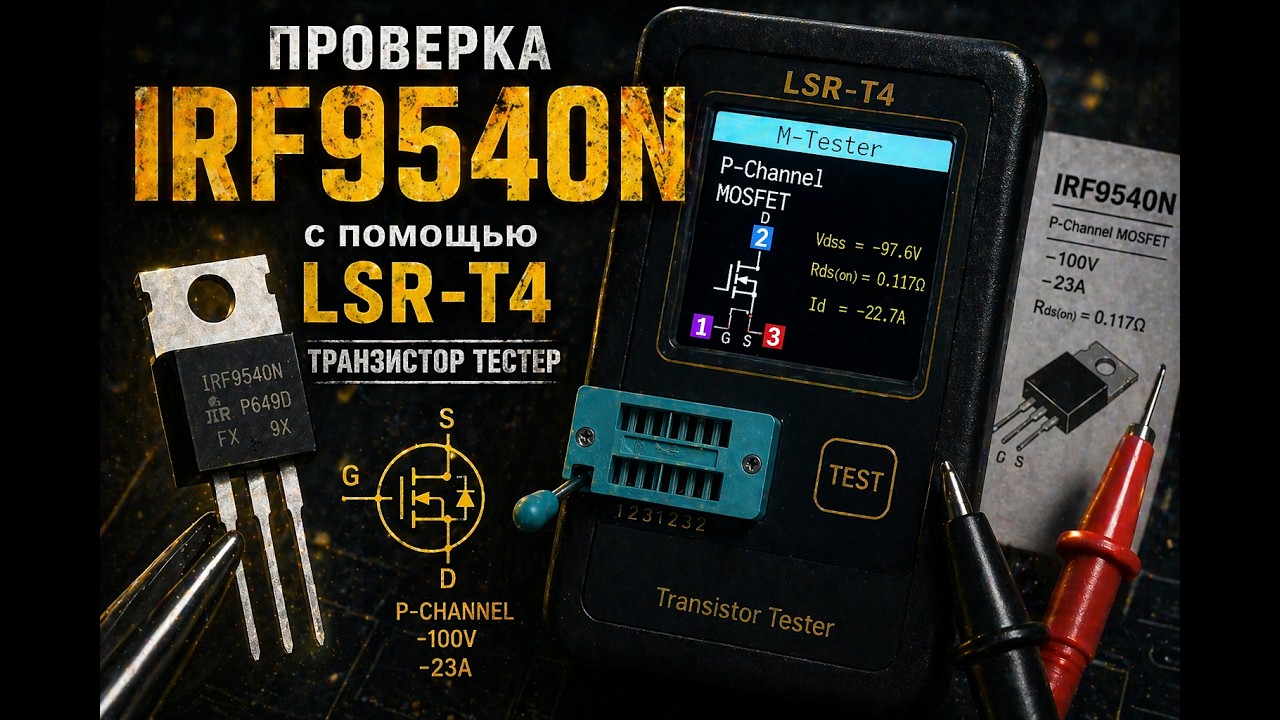IRF9540N проверяю с помощью LSR-T4