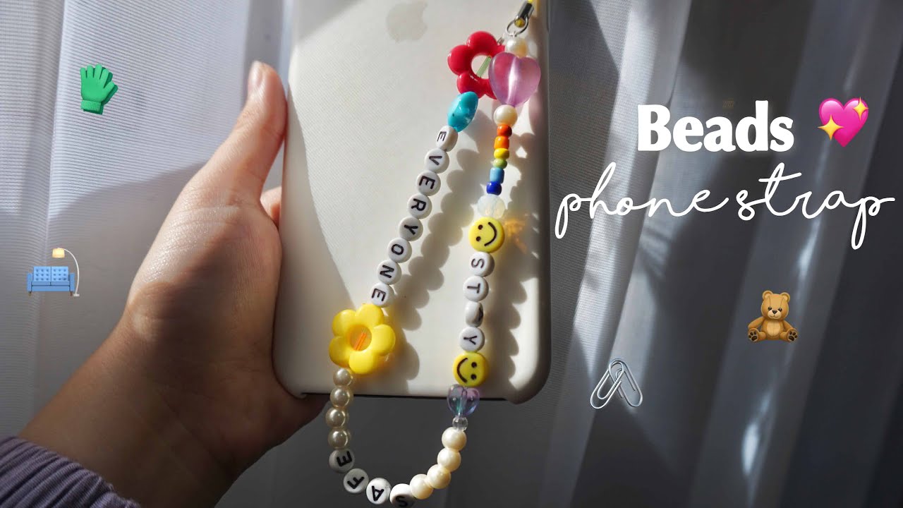Korean Phone Strap | BEADS DIY 💖🌈🎨🐛