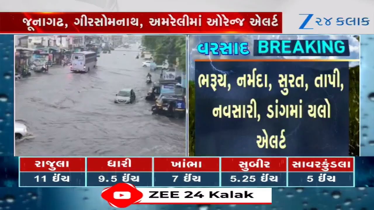 Gujarat Rain Red Alert: Heavy Rainfall Forecast for July 6! Saurashtra & South Gujarat on High Alert