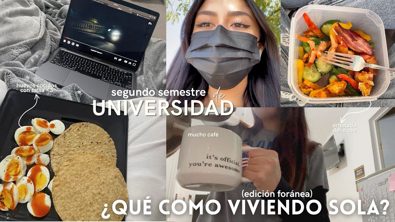 uni vlog 🍳 ¿qué como en una SEMANA viviendo SOLA? 🍓(versión de foráneo) 🍙 estudiante universitaria 💻