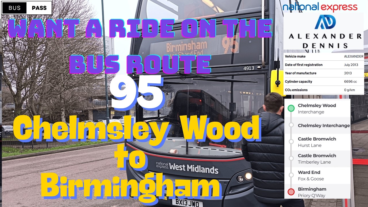 From Chelmsley Wood to Birmingham 🚌 Route 95 Through the Real East Side of the City!