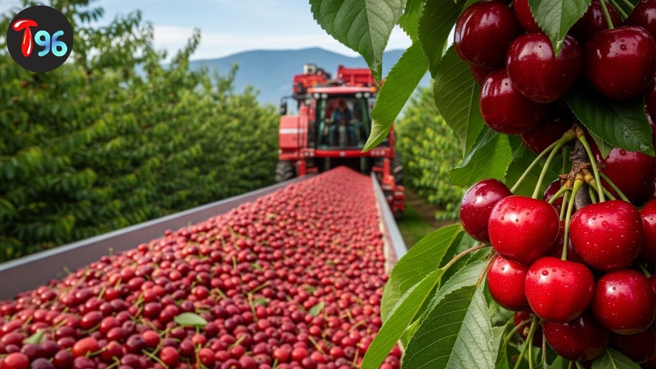 How MILLIONS tonts of Cherry Harvest & Processing - Explore US Farm