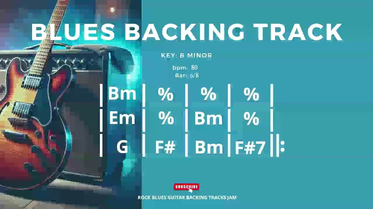 Blues Backing Track in Bm B.B. King Style 80 BPM 6/8