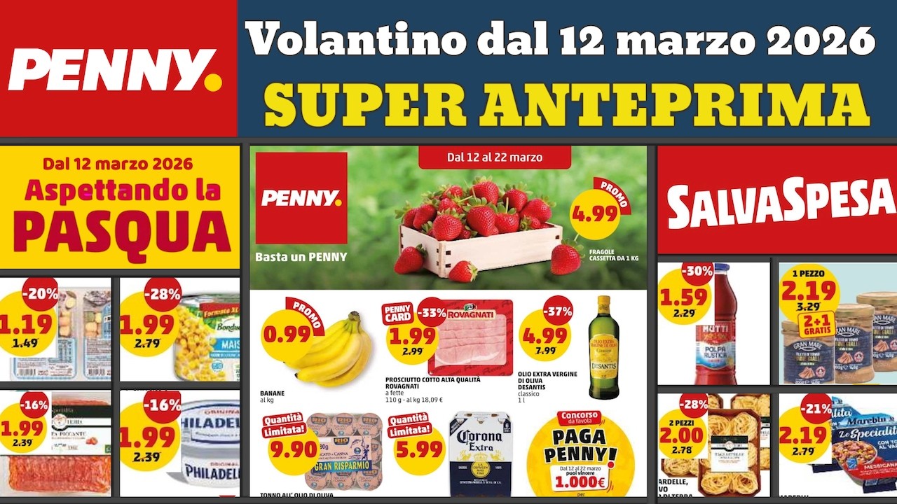 volantino PENNY dal 12 marzo 2026 ✅ #anteprima Aspettando la pasqua 🔥 Offerte e promozioni