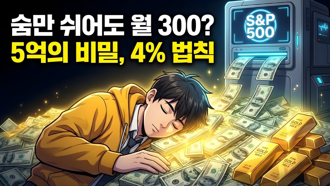 5억을 넣으면 매월 300만원이 나옵니까 S&P500의 비밀은 4%의 법칙입니다 | 경제적 자유