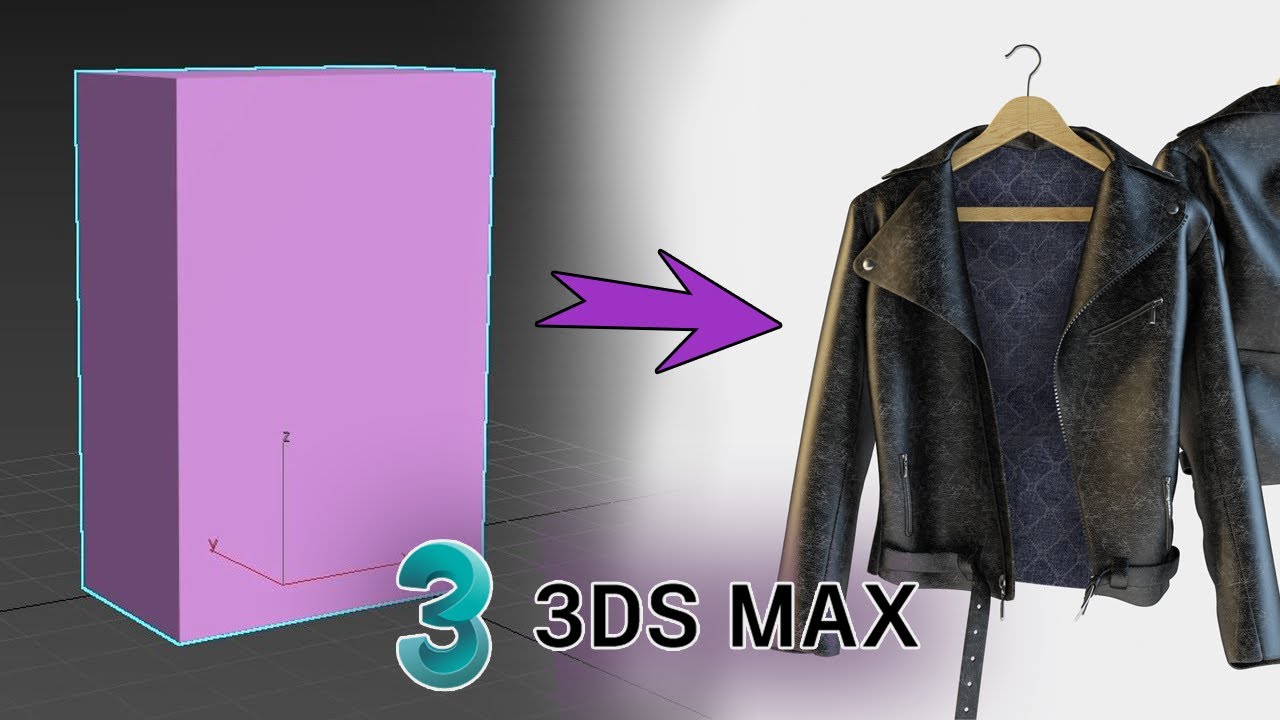 Fast & Simple jacket modeling (cloth animation)3ds max