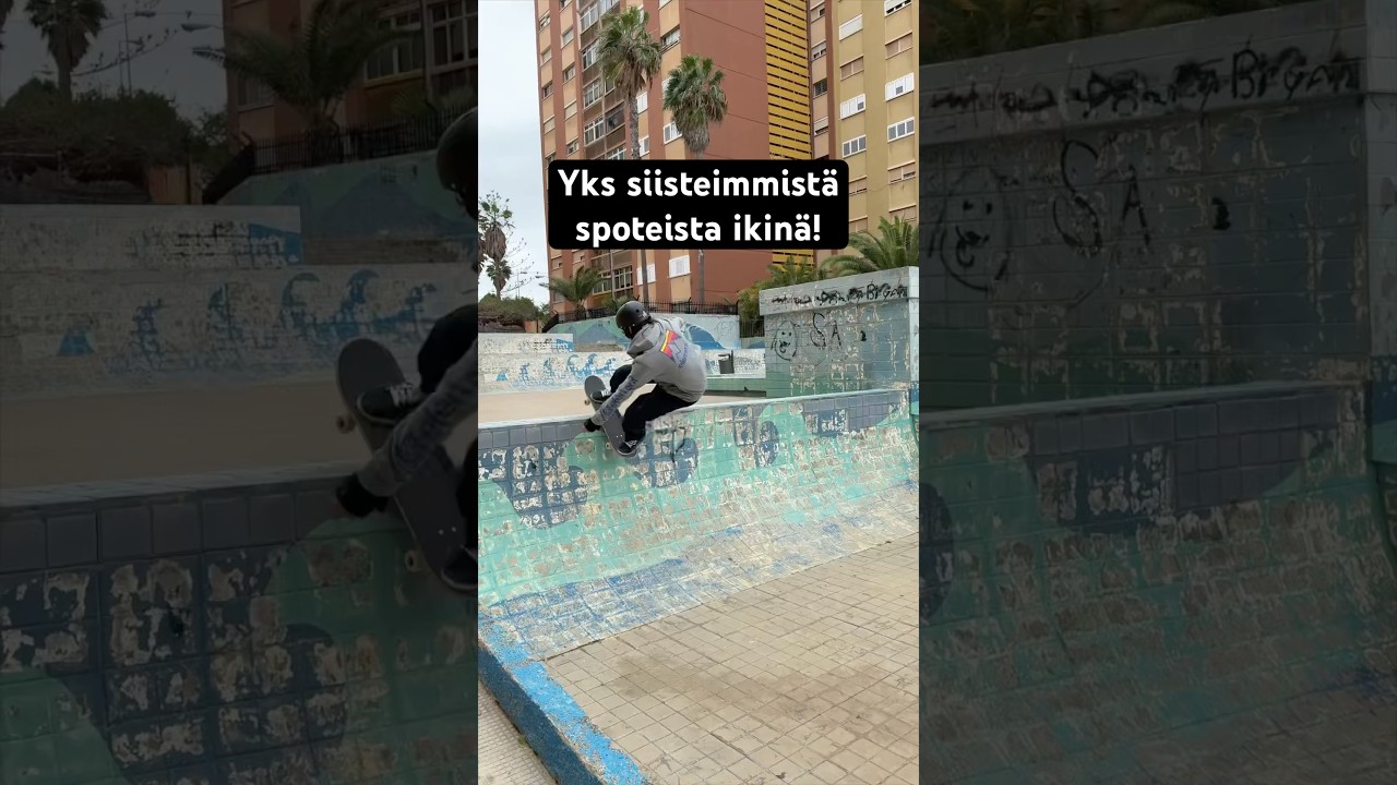 Yks siisteimmist&auml; spoteista ikin&auml;! 👀🛹 #skeittaus #skateboarding