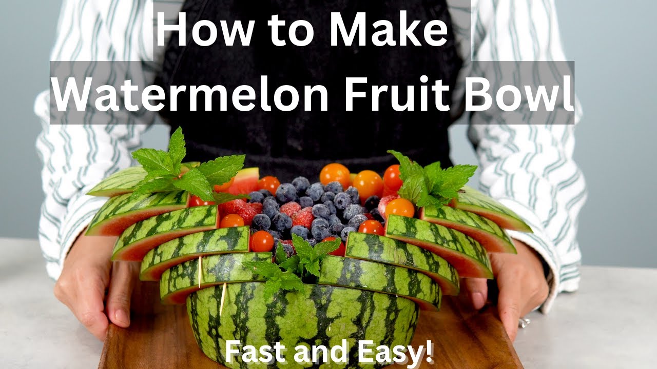 The Best Way to Cut a Watermelon Fruit Bowl! Super Easy for a Healthy Addition To Your Parties!