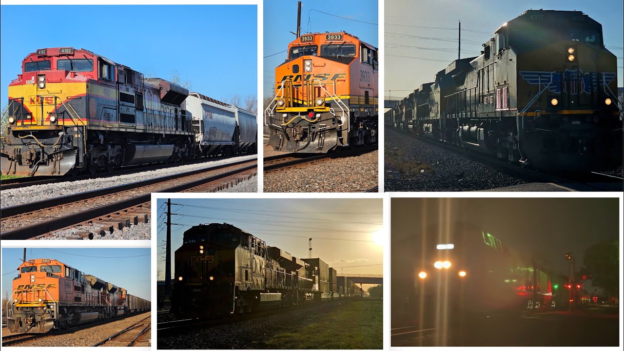 Railfanning 3/14/2026 part 2 (with more KCS, BNSF, UP, and the Sunset Limited)