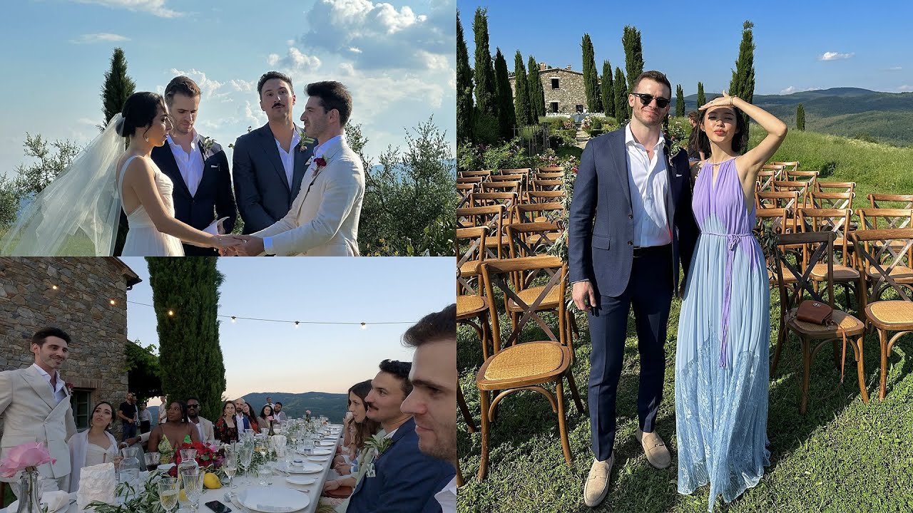 이탈리아 토스카나에서 하는 미국인 친구의 결혼식👰🏻‍♀️🤵🏻‍♂️ 한국이랑 너무 다른 결혼식 문화 | 광란의 댄스 파티 | 내 남편이 주례를..!!