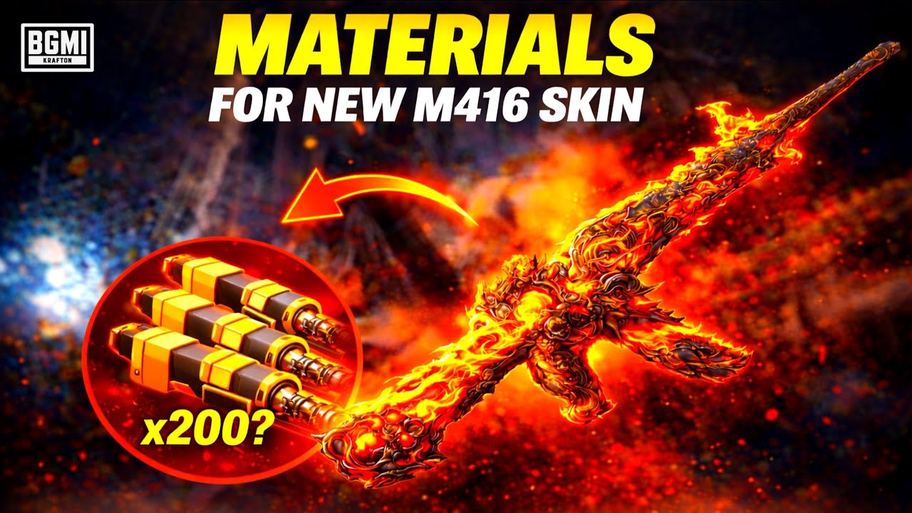 Get Materials Pro Player Secret in BGMI | How To Get Material For New M416 Fire Skin