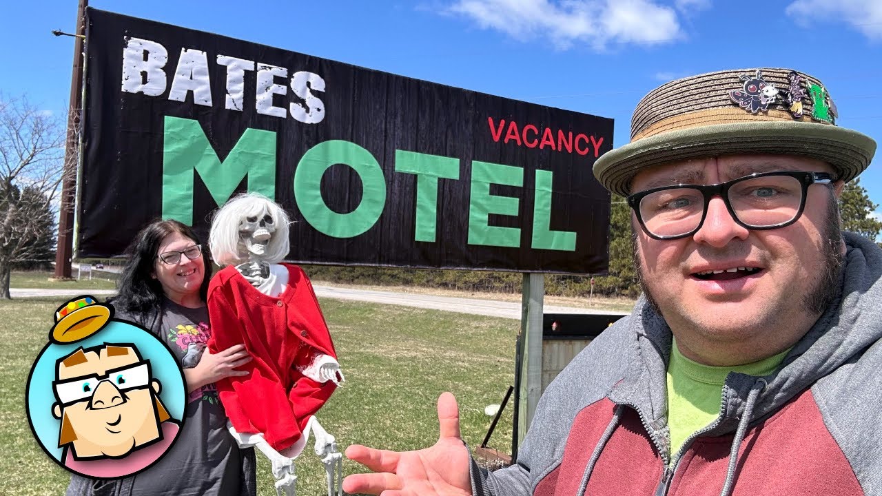 Real Life Bates Motel - Crossing the The Mackinac Bridge - Top of the Lake Snow Mobile Museum