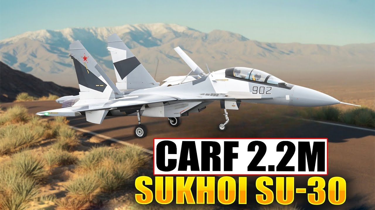 CARF Sukhoi SU-30 Twin Turbine Jet Flown by David White at Jets Over Cali 2025