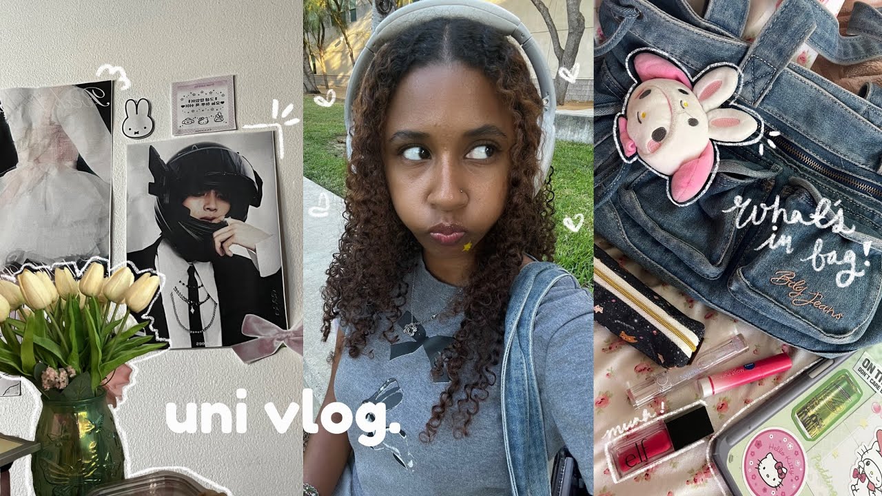 uni vlog 📎 what's in my bag, morning routine, new korean skincare, business major