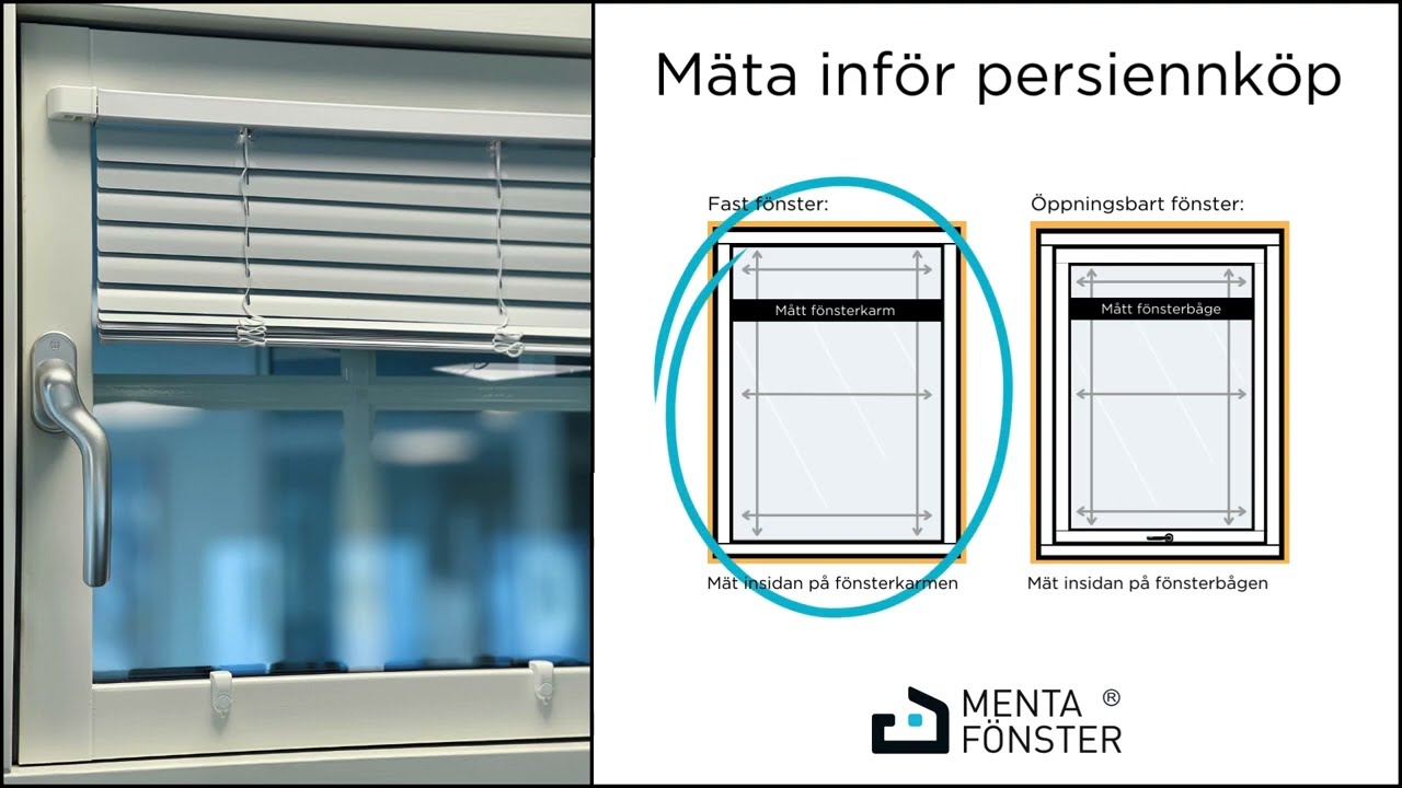 Mäta inför persiennköp