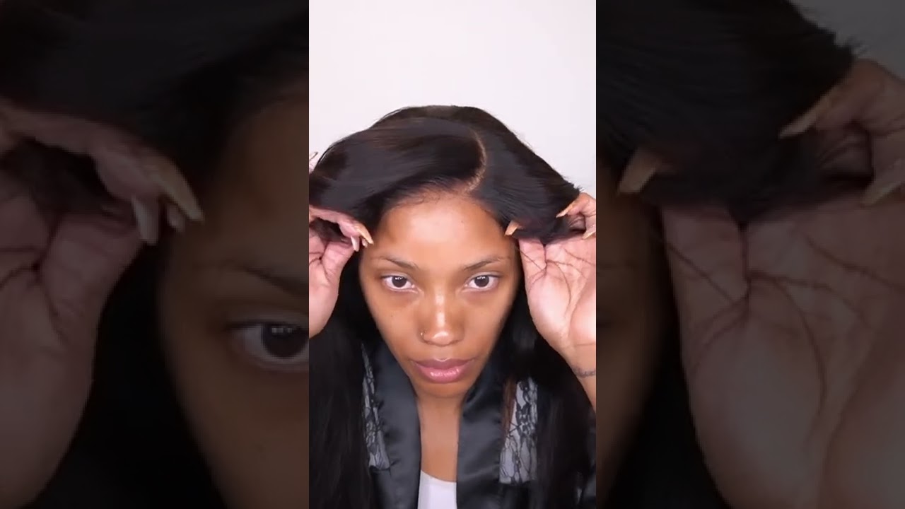 Reapplying this closure unit with a little baby hairs because it&rsquo;s transparent lace.
