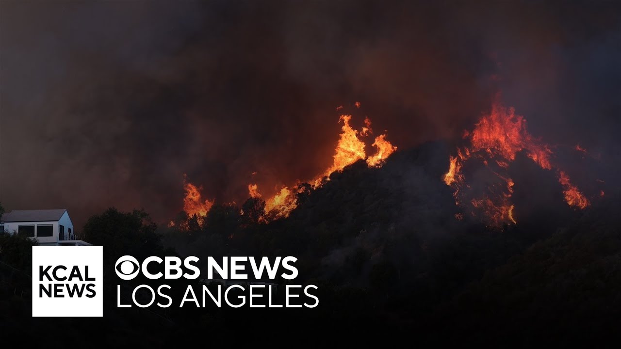 Officials discuss fire burning in Pacific Palisades in Southern California