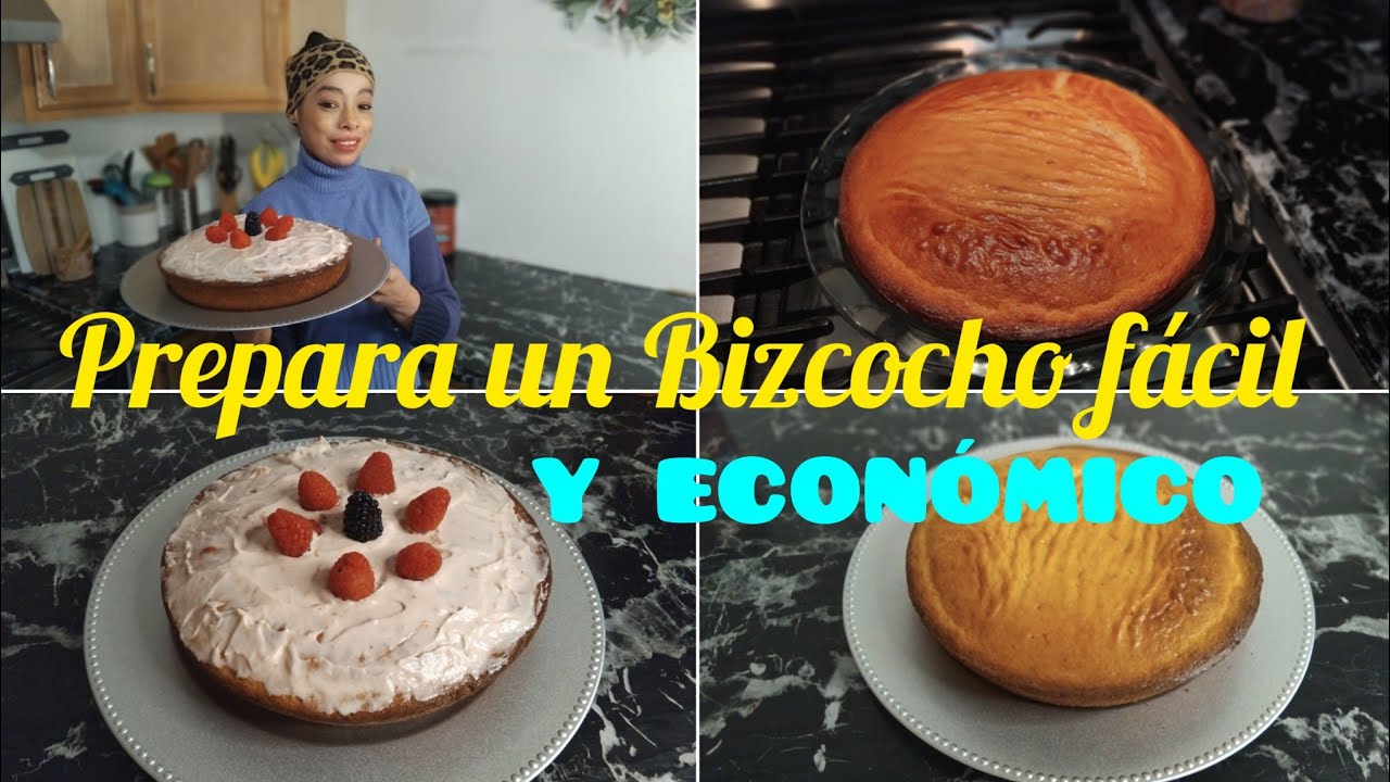 PREPARA UN BIZCOCHO FÁCIL ECONÓMICO y delicioso 🍰con poco ingredientes 