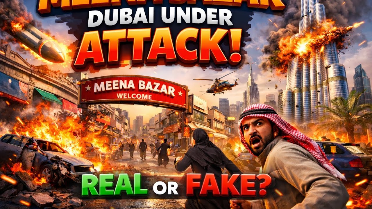 Meena Bazar Dubai Under Attack? 😱 Real or Fake Viral Video Truth!