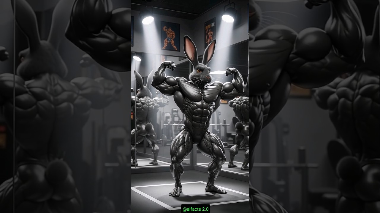 “Black vs White Rabbit 🔥 The Ultimate Gym Showdown!” 