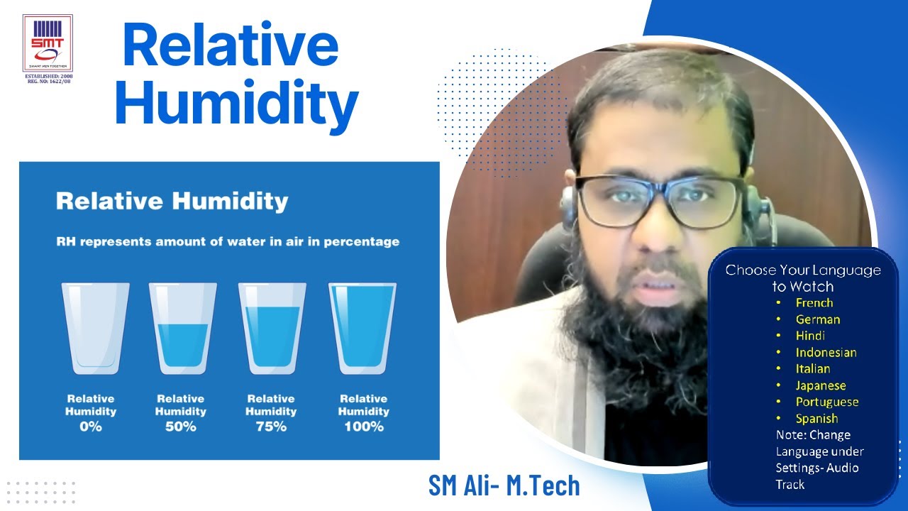 Class 19 - Humidity RatiO, Relative Humidity  - Change Language in settings under Audio Track.