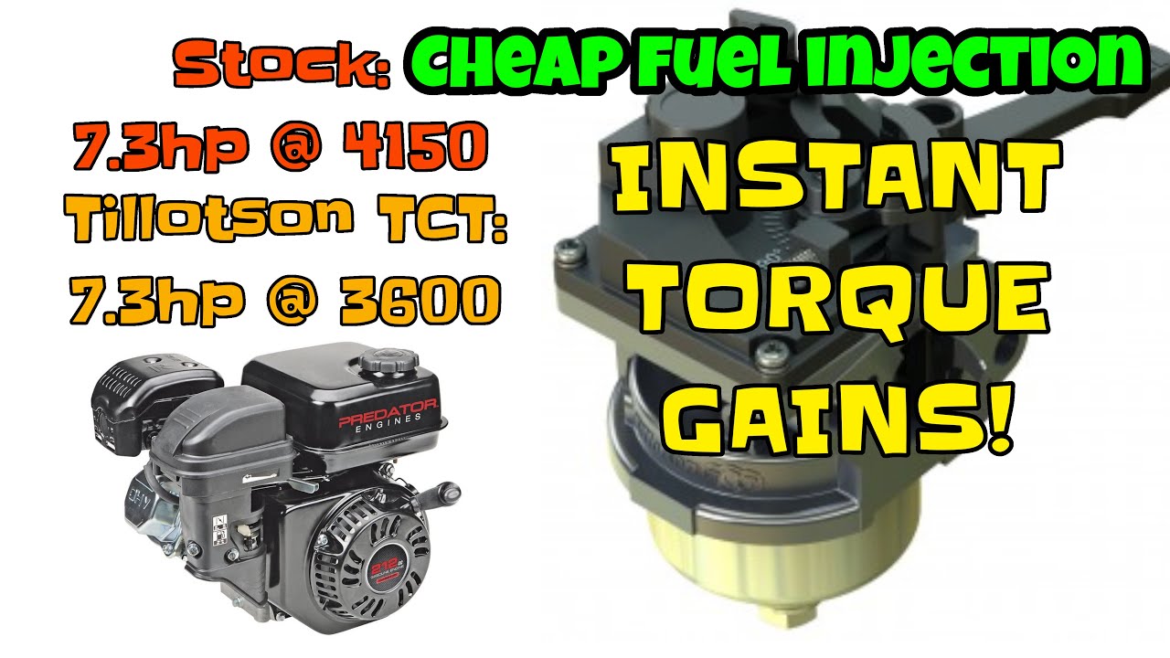 Mechanical Fuel Injection carburetor for small engines (tested on predator 212)
