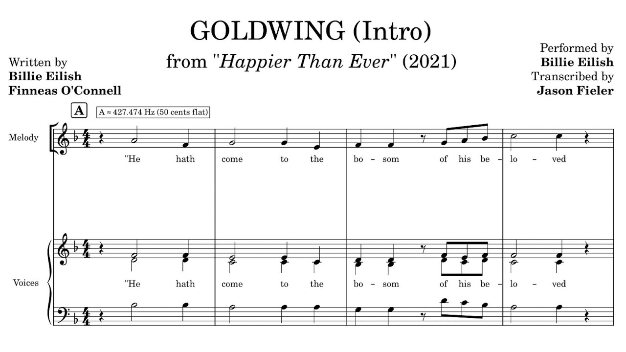 GOLDWING- Billie Eilish (Intro Transcription)